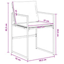 vidaXL Kert étkező szett 5 pcs Fehér és Antracitszürke 80 x 80 x 73 cm