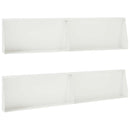 vidaXL Támfal 4 db 100 x 12 x 30 cm Acél Fehér