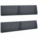 vidaXL Támfal 4 db 100 x 12 x 40 cm Acél Antracitszürke
