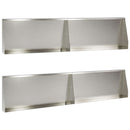 vidaXL Támfal 4 db 100 x 12 x 40 cm Rozsdamentes Acél Ezüst