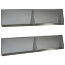 vidaXL Támfal 4 db 100 x 12 x 50 cm Horganyzott Acél Ezüst