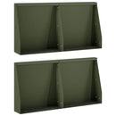 vidaXL Támfal 4 db 40 x 12 x 30 cm Acél Olajzöld