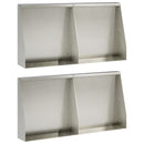 vidaXL Támfal 4 db 40 x 12 x 30 cm Rozsdamentes Acél Ezüst