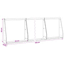 vidaXL Támfal 4 db 40 x 12 x 30 cm Rozsdamentes Acél Ezüst