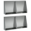 vidaXL Támfal 4 db 40 x 12 x 30 cm Horganyzott Acél Ezüst