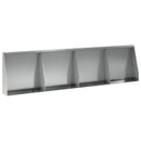 vidaXL Támfal 4 db 40 x 12 x 30 cm Horganyzott Acél Ezüst