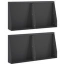 vidaXL Támfal 4 db 40 x 12 x 40 cm Acél Fekete