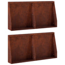 vidaXL Támfal 4 db 40 x 12 x 40 cm Időjárásálló Acél Rozsdás