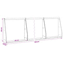 vidaXL Támfal 4 db 40 x 12 x 50 cm Acél Fekete