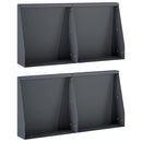 vidaXL Támfal 4 db 40 x 12 x 50 cm Acél Antracitszürke