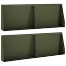 vidaXL Támfal 4 db 60 x 12 x 30 cm Acél Olajzöld