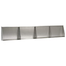 vidaXL Támfal 4 db 60 x 12 x 40 cm Rozsdamentes Acél Ezüst