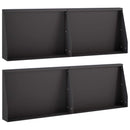 vidaXL Támfal 4 db 60 x 12 x 50 cm Acél Fekete