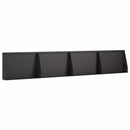vidaXL Támfal 4 db 60 x 12 x 50 cm Acél Fekete