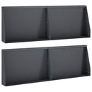 vidaXL Támfal 4 db 60 x 12 x 50 cm Acél Antracitszürke
