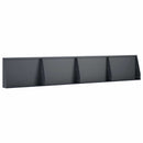 vidaXL Támfal 4 db 60 x 12 x 50 cm Acél Antracitszürke