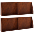 vidaXL Támfal 4 db 60 x 12 x 50 cm Időjárásálló Acél Rozsdás
