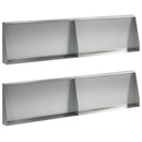vidaXL Támfal 4 db 80 x 12 x 40 cm Horganyzott Acél Ezüst