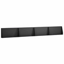 vidaXL Támfal 4 db 80 x 12 x 50 cm Acél Fekete