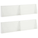 vidaXL Támfal 4 db 80 x 12 x 50 cm Acél Fehér