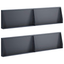 vidaXL Támfal 4 db 80 x 12 x 50 cm Acél Antracitszürke