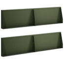 vidaXL Támfal 4 db 80 x 12 x 50 cm Acél Olajzöld