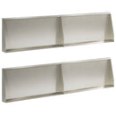 vidaXL Támfal 4 db 80 x 12 x 50 cm Rozsdamentes Acél Ezüst