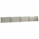 vidaXL Támfal 4 db 80 x 12 x 50 cm Rozsdamentes Acél Ezüst