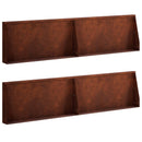 vidaXL Támfal 4 db 80 x 12 x 50 cm Időjárásálló Acél Rozsdás