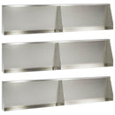 vidaXL Támfal 6 db 100 x 12 x 30 cm Rozsdamentes Acél Ezüst