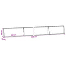 vidaXL Támfal 6 db 100 x 12 x 40 cm Acél Fekete