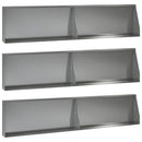 vidaXL Támfal 6 db 100 x 12 x 40 cm Horganyzott Acél Ezüst