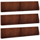 vidaXL Támfal 6 db 100 x 12 x 40 cm Időjárásálló Acél Rozsdás