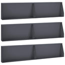 vidaXL Támfal 6 db 100 x 12 x 50 cm Acél Antracitszürke