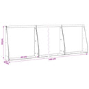 vidaXL Támfal 6 db 40 x 12 x 30 cm Acél Antracitszürke