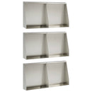 vidaXL Támfal 6 db 40 x 12 x 30 cm Rozsdamentes Acél Ezüst