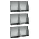 vidaXL Támfal 6 db 40 x 12 x 30 cm Horganyzott Acél Ezüst