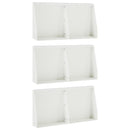 vidaXL Támfal 6 db 40 x 12 x 40 cm Acél Fehér