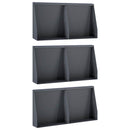 vidaXL Támfal 6 db 40 x 12 x 40 cm Acél Antracitszürke