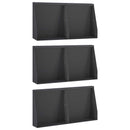 vidaXL Támfal 6 db 40 x 12 x 50 cm Acél Fekete