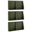 vidaXL Támfal 6 db 40 x 12 x 50 cm Acél Olajzöld