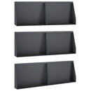 vidaXL Támfal 6 db 60 x 12 x 30 cm Acél Antracitszürke
