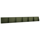 vidaXL Támfal 6 db 60 x 12 x 30 cm Acél Olajzöld
