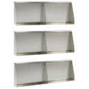vidaXL Támfal 6 db 60 x 12 x 30 cm Rozsdamentes Acél Ezüst