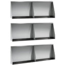 vidaXL Támfal 6 db 60 x 12 x 30 cm Horganyzott Acél Ezüst