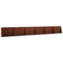 vidaXL Támfal 6 db 60 x 12 x 40 cm Időjárásálló Acél Rozsdás
