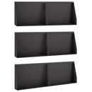 vidaXL Támfal 6 db 60 x 12 x 50 cm Acél Fekete