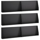 vidaXL Támfal 6 db 80 x 12 x 40 cm Acél Fekete