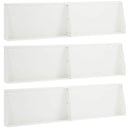 vidaXL Támfal 6 db 80 x 12 x 40 cm Acél Fehér