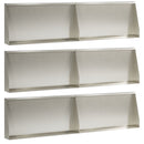 vidaXL Támfal 6 db 80 x 12 x 40 cm Rozsdamentes Acél Ezüst